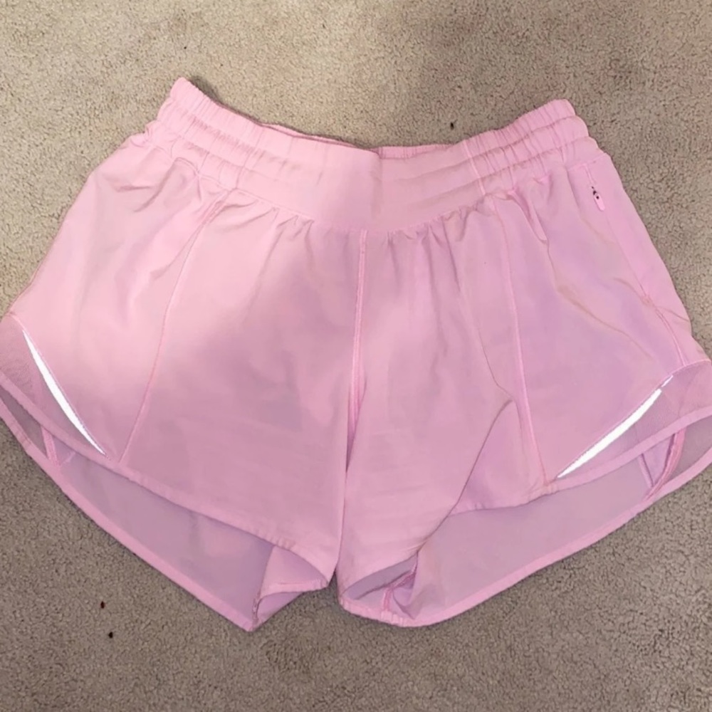 lululemon miami pink hotty hot shorts size 6